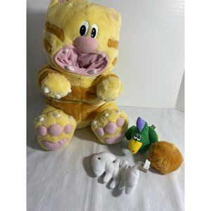Rumpus 13” Plush Cat Mouth And Belly Full Of Fur Ball Fish Bird 1997 Please Read